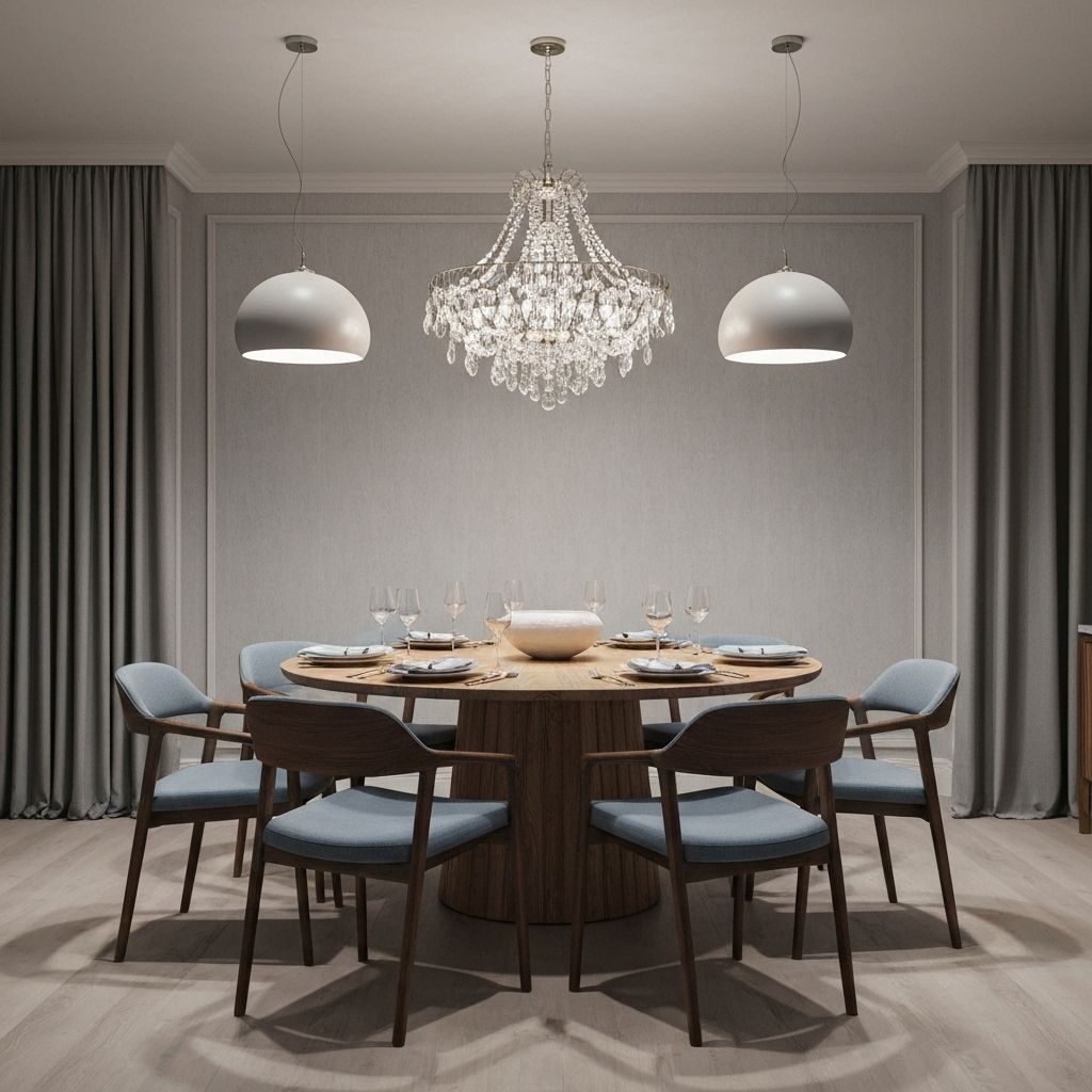 Staged dining and living area